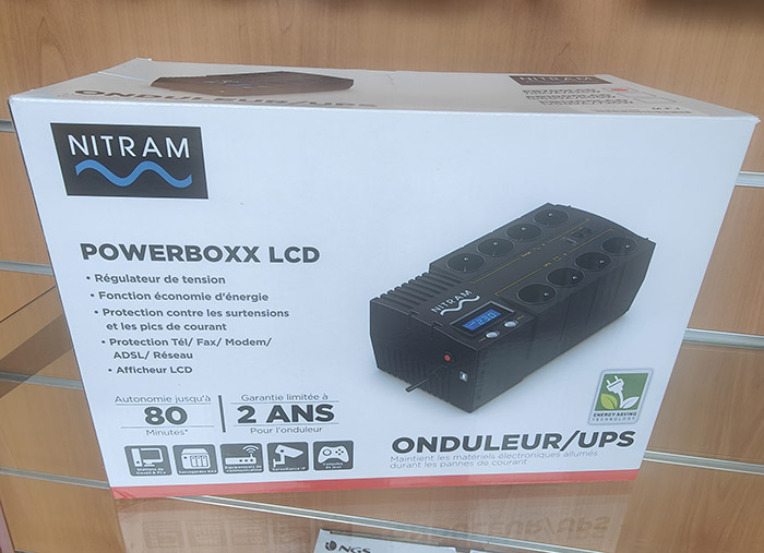 Onduleur - NITRAM - POWER BOXX 700 - 700VA - 420W + logiciel - Pc bureau